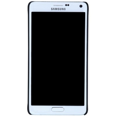 Nillkin Frosted Shield Samsung Galaxy Note 4 (N910) juodas plastikinis dėklas + apsauginė ekrano plėvelė / Priedai.lt