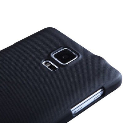 Nillkin Frosted Shield Samsung Galaxy Note 4 (N910) juodas plastikinis dėklas + apsauginė ekrano plėvelė / Priedai.lt