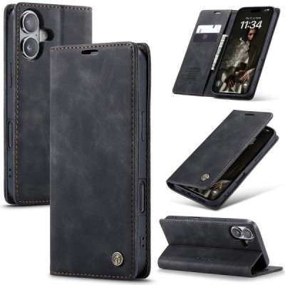 Apple iPhone 16 Plus CaseMe Retro tahke nahk kaaned - must | Priedai.lt