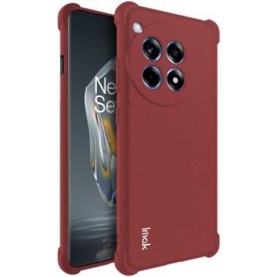 OnePlus 12R 5G (Ace 3) "Imak" tugevdatud kaitse kõva silikoon TPU burgundia ümbris - tagakülg | Priedai.lt