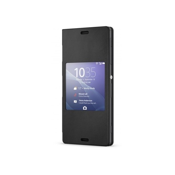 „Sony“ Style Cover Window tahke kaaned - must (Xperia Z3)