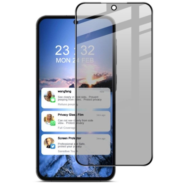 "Imak" Tempered Glass must kaitsev ekraaniklaas 0.26 mm - privaatsus (Galaxy A35 / A55)