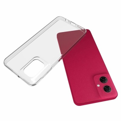 Motorola Moto G55 5G kõva silikoon (TPU) tagakaane läbipaistev - ümbris | Priedai.lt