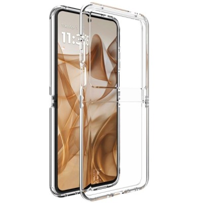 Motorola Razr 50 5G (Razr 2024) "Imak" tugevdatud kaitse kõva silikoon TPU läbipaistev ümbris - tagakülg | Priedai.lt