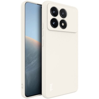 Xiaomi Poco X6 Pro 5G (K70E) „Imak“ kõvast silikoonist TPU beež värv ümbris - taga | Priedai.lt