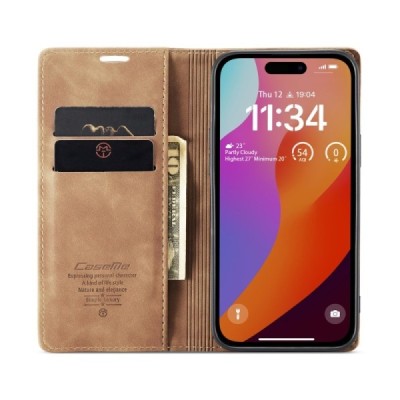 Samsung Galaxy A16 CaseMe Retro tahke nahk kaaned - helepruun | Priedai.lt
