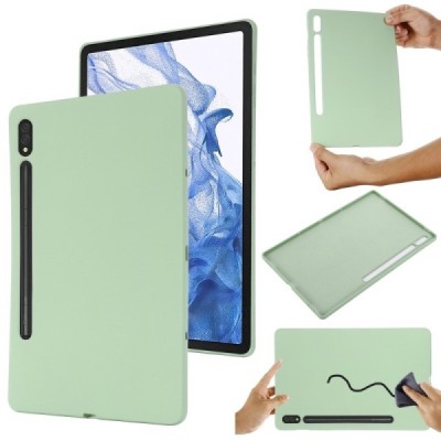 Samsung Galaxy Tab S10 Ultra 14.6" (X920, X926), S9 Ultra Shell kõva silikoonist TPU roheline ümbris – taga | Priedai.lt