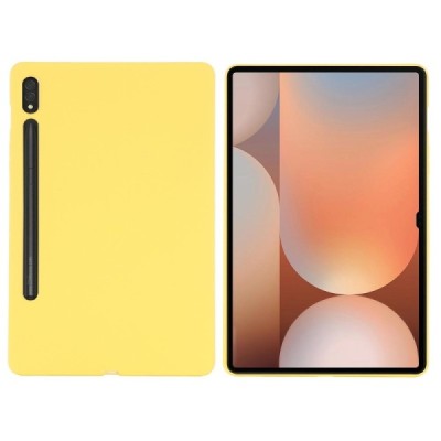 Samsung Galaxy Tab S10 Ultra 14.6" (X920, X926), S9 Ultra Shell kõva silikoonist TPU kollane ümbris – taga | Priedai.lt
