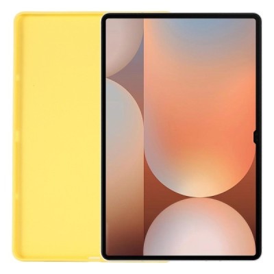 Samsung Galaxy Tab S10 Ultra 14.6" (X920, X926), S9 Ultra Shell kõva silikoonist TPU kollane ümbris – taga | Priedai.lt