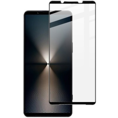 Sony Xperia 1 VI "Imak" karastatud klaasiga tugevdatud kaitse must täiskattega kaitseklaas 0,2 mm | Priedai.lt