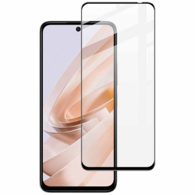 Xiaomi Redmi 13 (Note 13R, Poco M6 4G) "Imak" karastatud klaasiga tugevdatud kaitse must täiskattega kaitseklaas 0,2 mm | Prieda