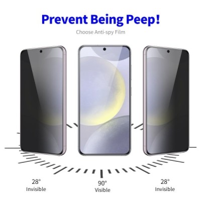Samsung Galaxy S24 FE "Hat-Prince" 9H Tempered Glass privaatsusega täiustatud kaitse must täiskattega kaitseklaas | Priedai.lt