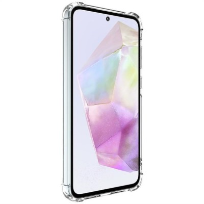 Samsung Galaxy A35 "Imak" tugevdatud kaitse kõva silikoon TPU läbipaistev ümbris - tagakülg | Priedai.lt