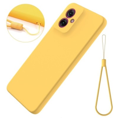 Motorola Moto G55 5G "Shell" kõva silikoon (TPU) tagakaane kollane - ümbris | Priedai.lt