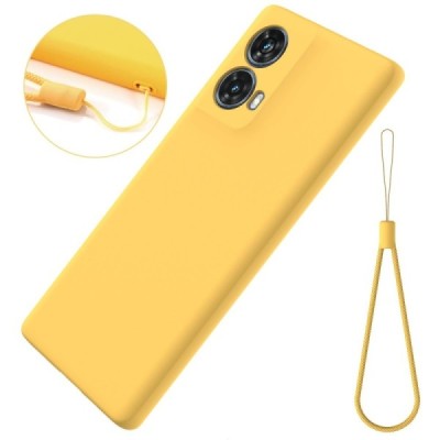 Motorola Moto G85 5G (S50 Neo 5G) "Shell" kõva silikoon (TPU) tagakaane kollane - ümbris | Priedai.lt