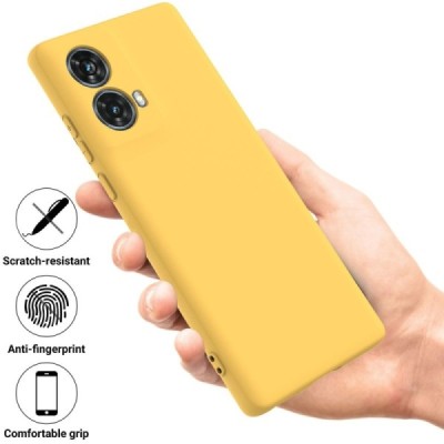 Motorola Moto G85 5G (S50 Neo 5G) "Shell" kõva silikoon (TPU) tagakaane kollane - ümbris | Priedai.lt