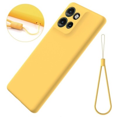 "Shell" kõva silikoon (TPU) ümbris – kollane (Motorola Edge 60 Neo / Edge 50 Neo / Moto S50 / ThinkPhone 25)