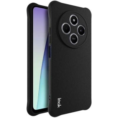 Xiaomi Redmi 14C, 14R, A4, Poco C75 4G, Poco M7 5G "Imak" tugevdatud kaitse kõva silikoon matt TPU must ümbris - tagakülg | Prie