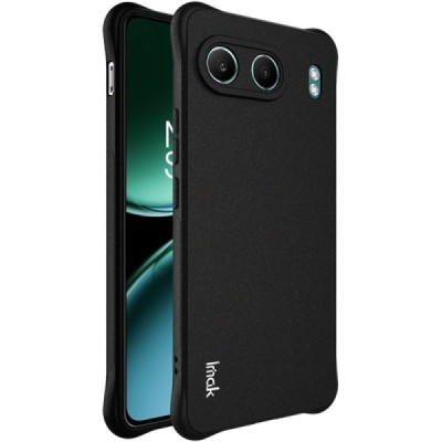 OnePlus Nord 4 "Imak" tugevdatud kaitse kõva silikoon matt TPU must ümbris - tagakülg | Priedai.lt