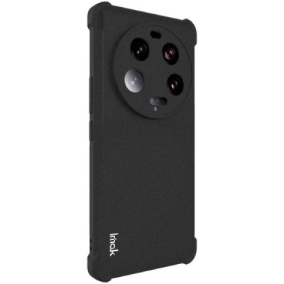 Xiaomi 13 Ultra "Imak" tugevdatud kaitse kõva silikoon matt TPU must ümbris - tagakülg | Priedai.lt