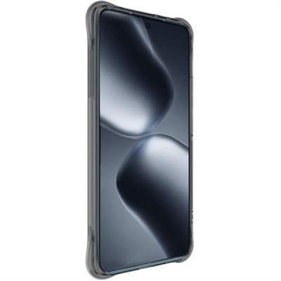 Xiaomi 14T "Imak" tugevdatud kaitse kõva silikoon TPU läbipaistev, hall ümbris - tagakülg | Priedai.lt