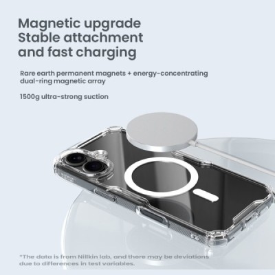"Nillkin" Nature TPU Pro Magnetic MagSafe Apple iPhone 16 Plus läbipaistev kaaned - ümbris | Priedai.lt
