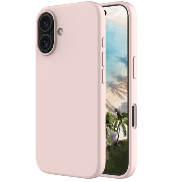 "Shell" kõva silikoon (TPU) ümbris – roosa (iPhone 16)
