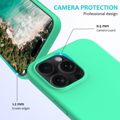Apple iPhone 16 Pro Max "Shell" kõva silikoon (TPU) tagakaane roheline ümbris | Priedai.lt
