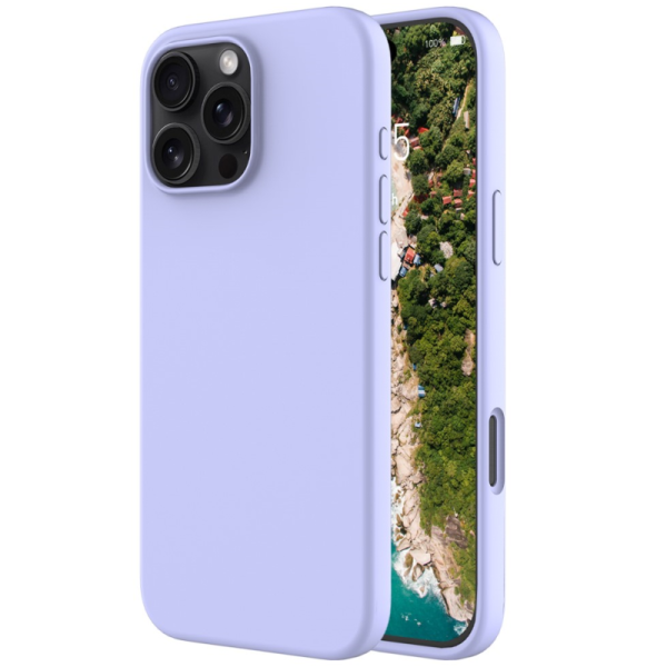 "Shell" kõva silikoon (TPU) ümbris – lilla (iPhone 16 Pro Max)
