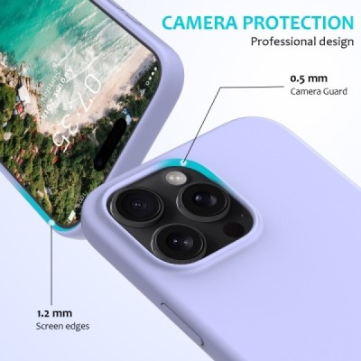 Apple iPhone 16 Pro Max "Shell" kõva silikoon (TPU) tagakaane lilla ümbris | Priedai.lt