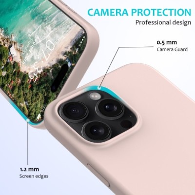 Apple iPhone 16 Pro Max "Shell" kõva silikoon (TPU) tagakaane roosa ümbris | Priedai.lt