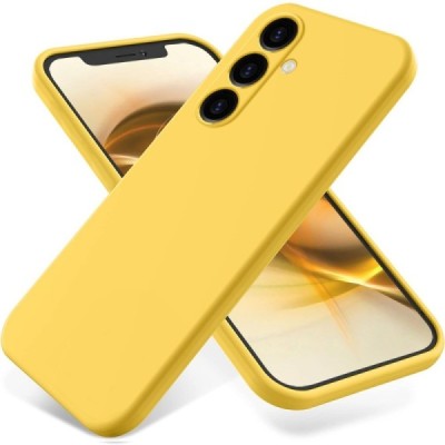 Samsung Galaxy S24 FE "Shell" kõva silikoon (TPU) tagakaane kollane - ümbris | Priedai.lt