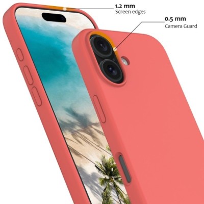 Apple iPhone 16 Plus "Shell" MagSafe kõvast silikoonist TPU roosa ümbris - kaaned | Priedai.lt