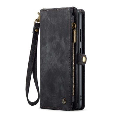 Samsung Galaxy A55 5G (SM-A556) "CaseMe" Retro Solid kaaned eemaldatava rahakotiga - must | Priedai.lt