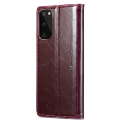 Samsung Galaxy S20 CaseMe Leather tahke nahk kaaned - burgundia | Priedai.lt