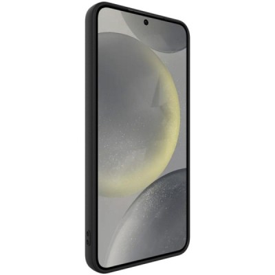 Samsung Galaxy S25 "IMAK" kõvast silikoonist TPU must ümbris - taga | Priedai.lt