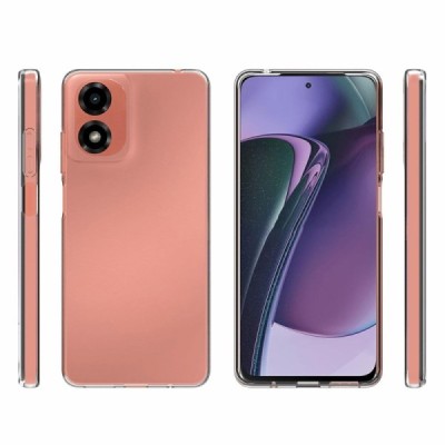 Motorola Moto E14 4G, G04 4G, G04s 4G, G24 4G kõva silikoon (TPU) tagakaane läbipaistev - ümbris | Priedai.lt