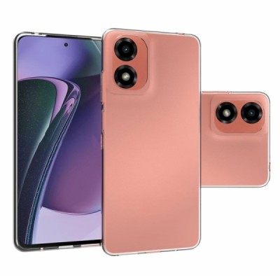 Motorola Moto E14 4G, G04 4G, G04s 4G, G24 4G kõva silikoon (TPU) tagakaane läbipaistev - ümbris | Priedai.lt