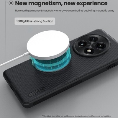 OnePlus 13 "Nillkin" Frosted Shield Pro Magnetic must korpus, taga | Priedai.lt