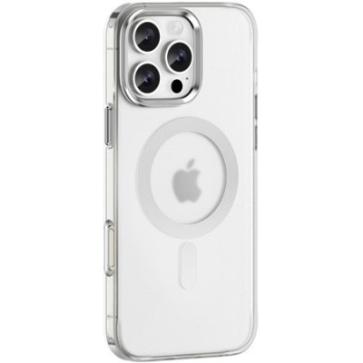 "Tubi" MagSafe kõva silikoonist (TPU) Apple iPhone 16 Pro läbipaistev kaaned - ümbris | Priedai.lt
