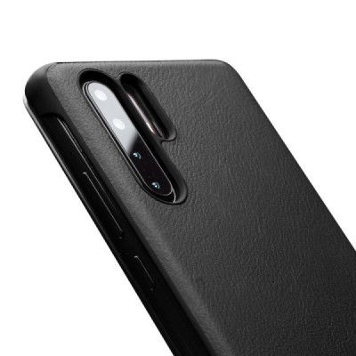 Huawei P30 Pro "QIALINO" klapitav must nahast kaaned | Priedai.lt