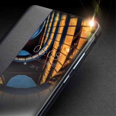 Huawei P30 Pro "QIALINO" klapitav must nahast kaaned | Priedai.lt