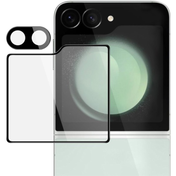 "IMAK" kaamera ja ekraani kaitsmed - must (Galaxy Flip6)