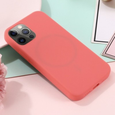 Apple iPhone 14 Pro "Shell" MagSafe kõvast silikoonist TPU roosa ümbris - kaaned | Priedai.lt