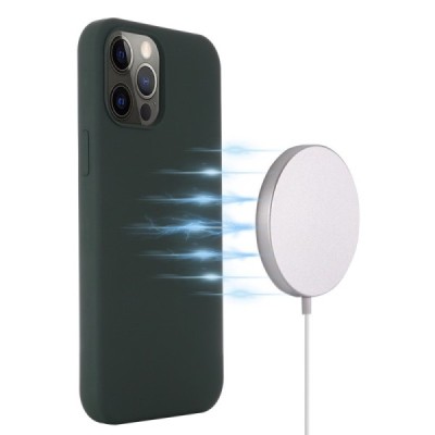 Apple iPhone 14 Pro "Shell" MagSafe kõvast silikoonist TPU tumeroheline ümbris - kaaned | Priedai.lt