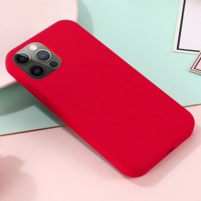 Apple iPhone 14 Pro "Shell" MagSafe kõvast silikoonist TPU roosa punane - kaaned | Priedai.lt