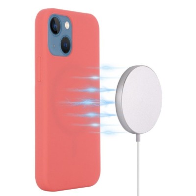 Apple iPhone 14 Plus "Shell" MagSafe kõvast silikoonist TPU roosa ümbris - kaaned | Priedai.lt
