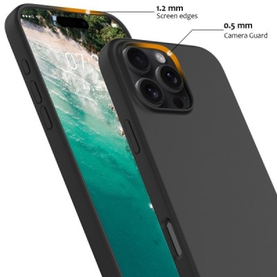 Apple iPhone 16 Pro Max "Shell" MagSafe kõvast silikoonist TPU must ümbris - kaaned | Priedai.lt