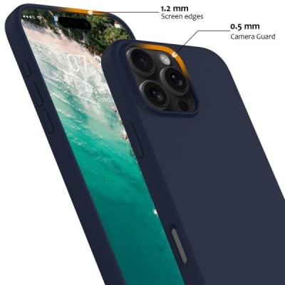 Apple iPhone 16 Pro Max "Shell" MagSafe kõvast silikoonist TPU tumesinine ümbris - kaaned | Priedai.lt