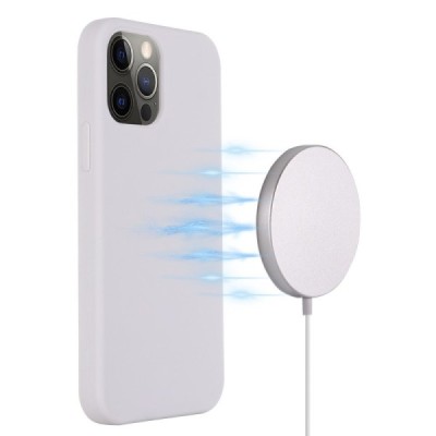 Apple iPhone 15 Pro Max "Shell" MagSafe kõvast silikoonist TPU valge ümbris - kaaned | Priedai.lt